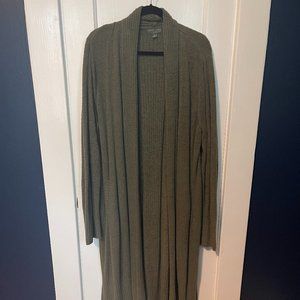 Ivy/Olive/Moss Green Barefoot Dreams CozyChic Lite Long Cardigan | Size 2X